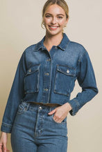 Load image into Gallery viewer, Lovely Cropped Denim Jacket