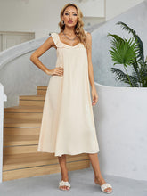 Load image into Gallery viewer, Ruffled V-Neck Midi Dress