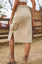 Load image into Gallery viewer, Elegant Drawstring Denim Cargo Skirt