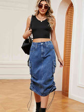 Load image into Gallery viewer, Modern Denim Skirt with Pockets