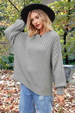 Load image into Gallery viewer, Round Neck Lantern Sleeve Sweater