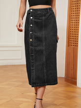 Load image into Gallery viewer, Marley Button Down Denim Skirt