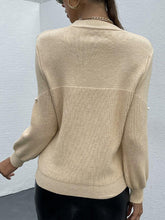 Load image into Gallery viewer, Pearl Round Neck Sweater