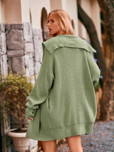 Load image into Gallery viewer, Dropped Shoulder Long Sleeve Cardigan