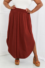 Load image into Gallery viewer, It's My Time Full Size Side Scoop Scrunch Skirt in Dark Rust