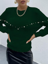 Load image into Gallery viewer, Pearl Round Neck Sweater