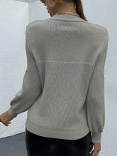 Load image into Gallery viewer, Pearl Round Neck Sweater
