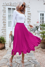 Load image into Gallery viewer, Frill Trim Smocked Waist Midi Skirt