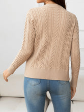 Load image into Gallery viewer, Brighter Day Cable-Knit Buttoned Knit Top