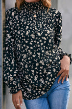 Load image into Gallery viewer, Floral Mock Neck Blouse