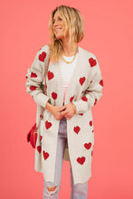 Load image into Gallery viewer, Heart Cardigan with Pockets