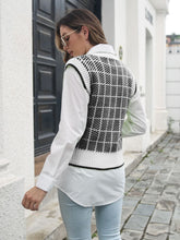 Load image into Gallery viewer, Plaid V-Neck Sweater Vest