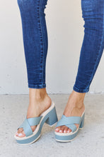 Load image into Gallery viewer, Misty Blue Platform Sandals