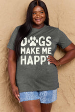 Load image into Gallery viewer, DOGS MAKE ME HAPPY Graphic Cotton T-Shirt