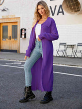 Load image into Gallery viewer, Collared Open Front Duster Cardigan