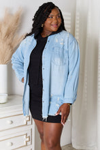 Load image into Gallery viewer, RISEN Distressed Raw Hem Denim Jacket