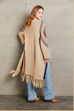 Load image into Gallery viewer, Double Take Geometric Fringe Hem Duster Cardigan