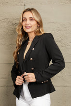 Load image into Gallery viewer, Double Breasted Padded Shoulder Blazer