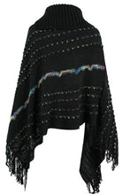 Load image into Gallery viewer, Cloak Sleeve Fringe Detail Poncho