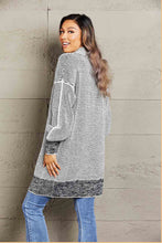 Load image into Gallery viewer, Woven Right Heathered Open Front Longline Cardigan