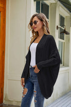Load image into Gallery viewer, Mixed Knit Open Front Dolman Sleeve Cardigan
