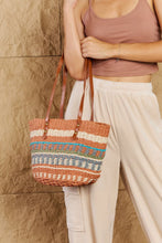 Load image into Gallery viewer, The Sand Straw Braided Striped Tote Bag