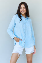 Load image into Gallery viewer, Doublju Blue Denim Shirt