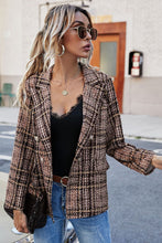 Load image into Gallery viewer, Forever Autumn Plaid Buttoned Blazer