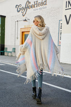 Load image into Gallery viewer, Color Block Fringe Detail Poncho
