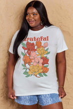 Load image into Gallery viewer, GRATEFUL Flower Graphic Cotton T-Shirt