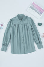 Load image into Gallery viewer, Gathered Detail Puff Sleeve Shirt