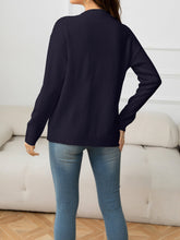 Load image into Gallery viewer, V-Neck Long Sleeve Buttoned Knit Top with Pocket