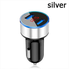 Load image into Gallery viewer, Car Charger Dual USB QC 3.0 Adapter Cigarette Lighter LED Voltmeter For All Types Mobile Phone Charger Smart Dual USB Charging