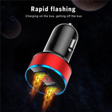 Load image into Gallery viewer, Car Charger Dual USB QC 3.0 Adapter Cigarette Lighter LED Voltmeter For All Types Mobile Phone Charger Smart Dual USB Charging