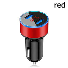 Load image into Gallery viewer, Car Charger Dual USB QC 3.0 Adapter Cigarette Lighter LED Voltmeter For All Types Mobile Phone Charger Smart Dual USB Charging