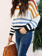 Load image into Gallery viewer, Striped Round Neck Knit Top