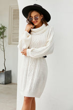 Load image into Gallery viewer, Lantern Sleeve Sweater Dress
