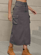 Load image into Gallery viewer, Modern Denim Skirt with Pockets
