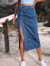 Load image into Gallery viewer, Karly Button Down Denim Skirt