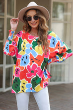 Load image into Gallery viewer, Abstract Lantern Sleeve Blouse