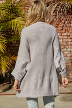 Load image into Gallery viewer, Waffle-Knit Long Sleeve Cardigan