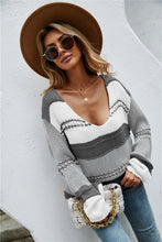Load image into Gallery viewer, Color Block Scoop Sweater