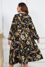 Load image into Gallery viewer, Melo Tie Belt Balloon Sleeve Midi Dress