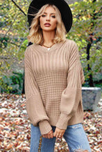 Load image into Gallery viewer, Round Neck Lantern Sleeve Sweater