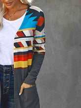 Load image into Gallery viewer, Printed Open Front Cardigan with Pockets
