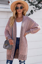 Load image into Gallery viewer, Woven Right Heathered Open Front Longline Cardigan