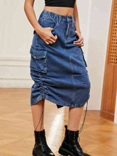 Load image into Gallery viewer, Modern Denim Skirt with Pockets