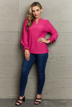 Load image into Gallery viewer, Eyelet Notched Neck Flounce Sleeve Blouse