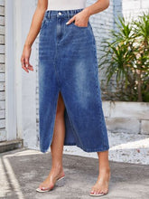 Load image into Gallery viewer, Optimista Denim Skirt with Pockets