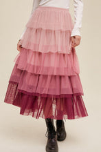 Load image into Gallery viewer, Lacey Tulle Midi Skirt